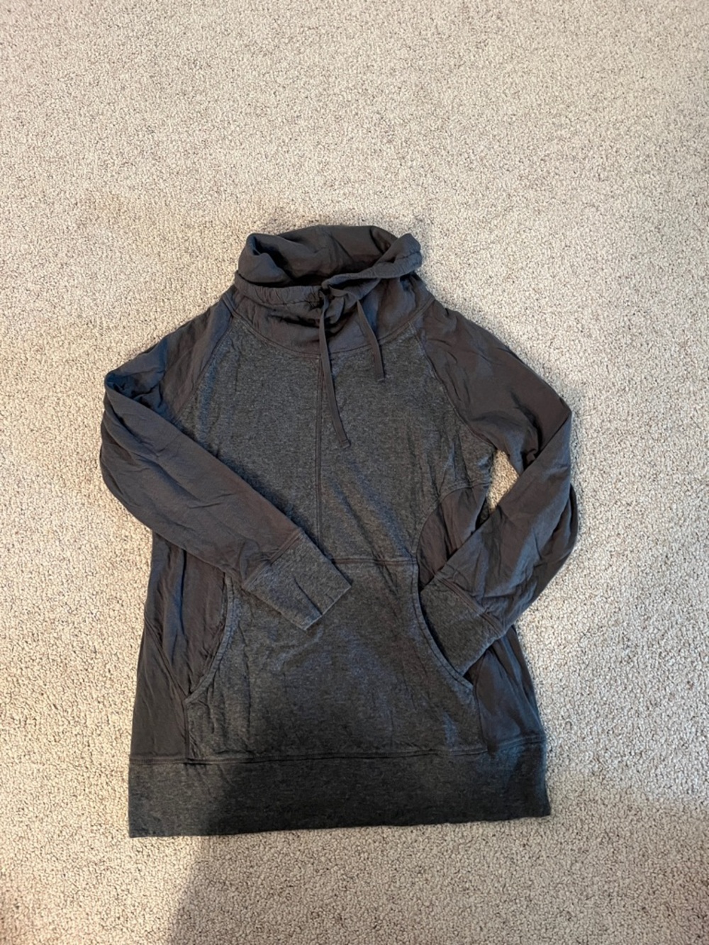 Eddie Bauer Charcoal Gray Pullover funnel neck